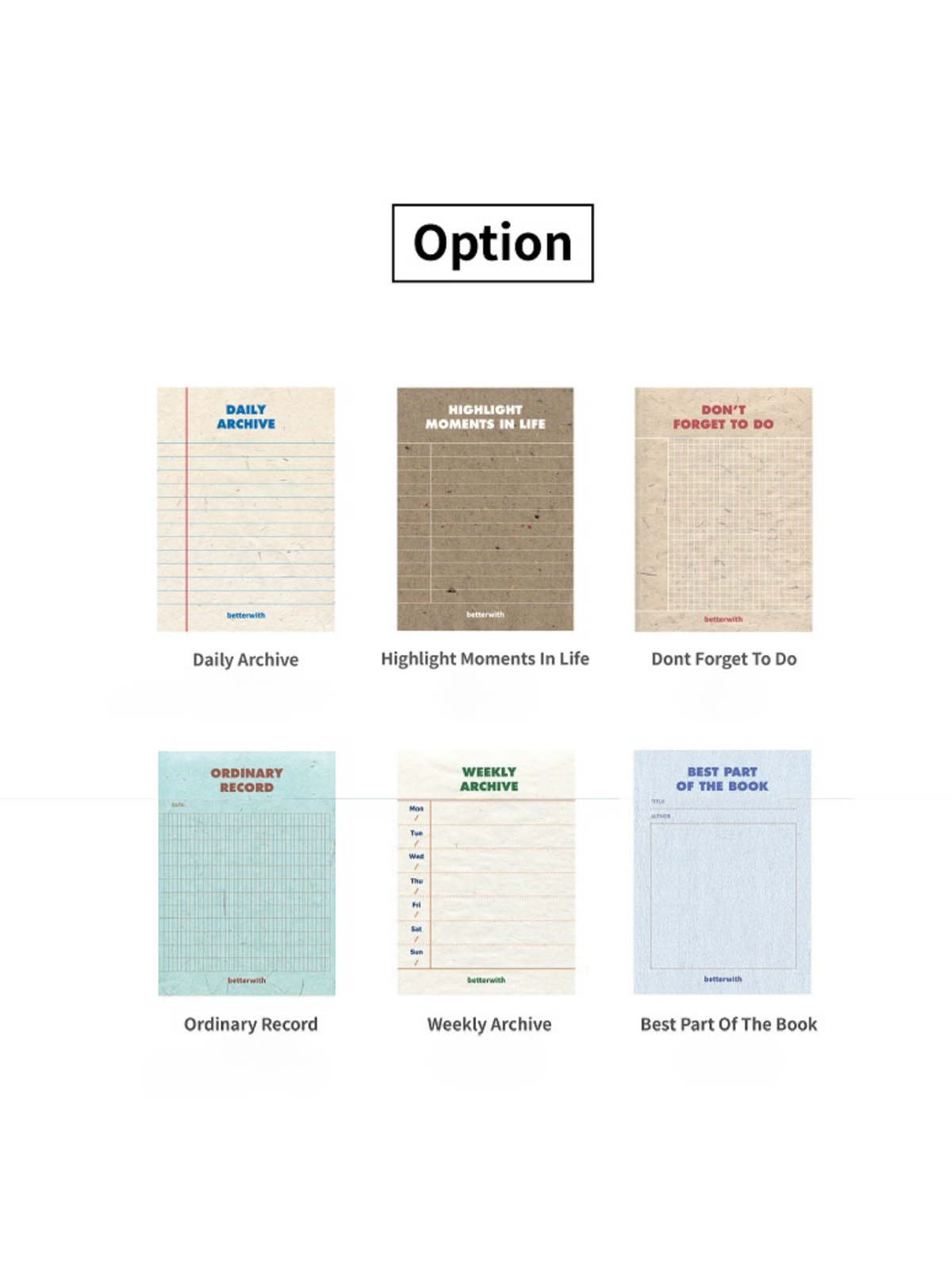Texture Series - Retro Style Functional Planner Pads