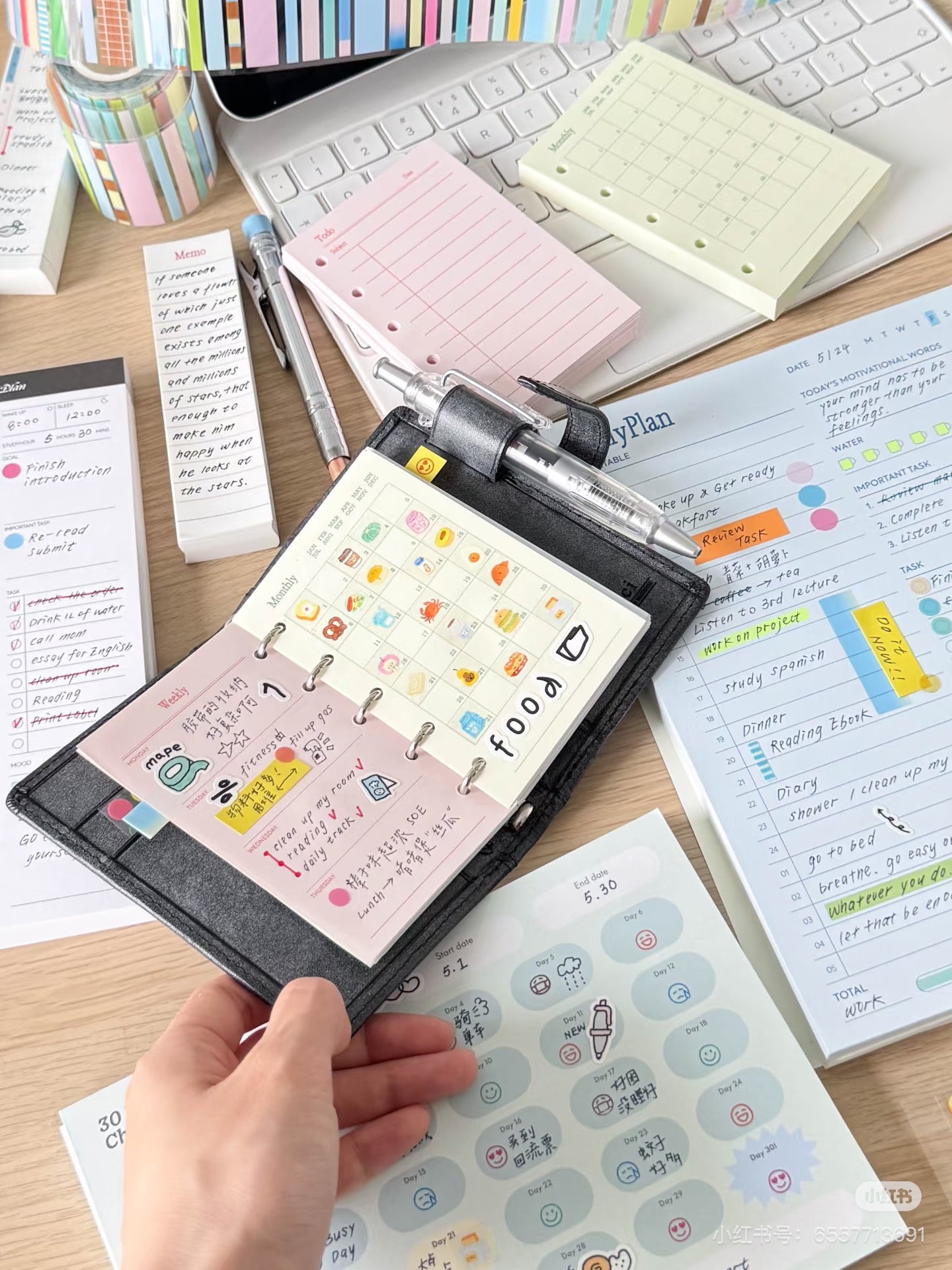 Refill Paper Inserts – A7 / M5 / A6 Sizes | Daily, Weekly, Monthly Planners & More
