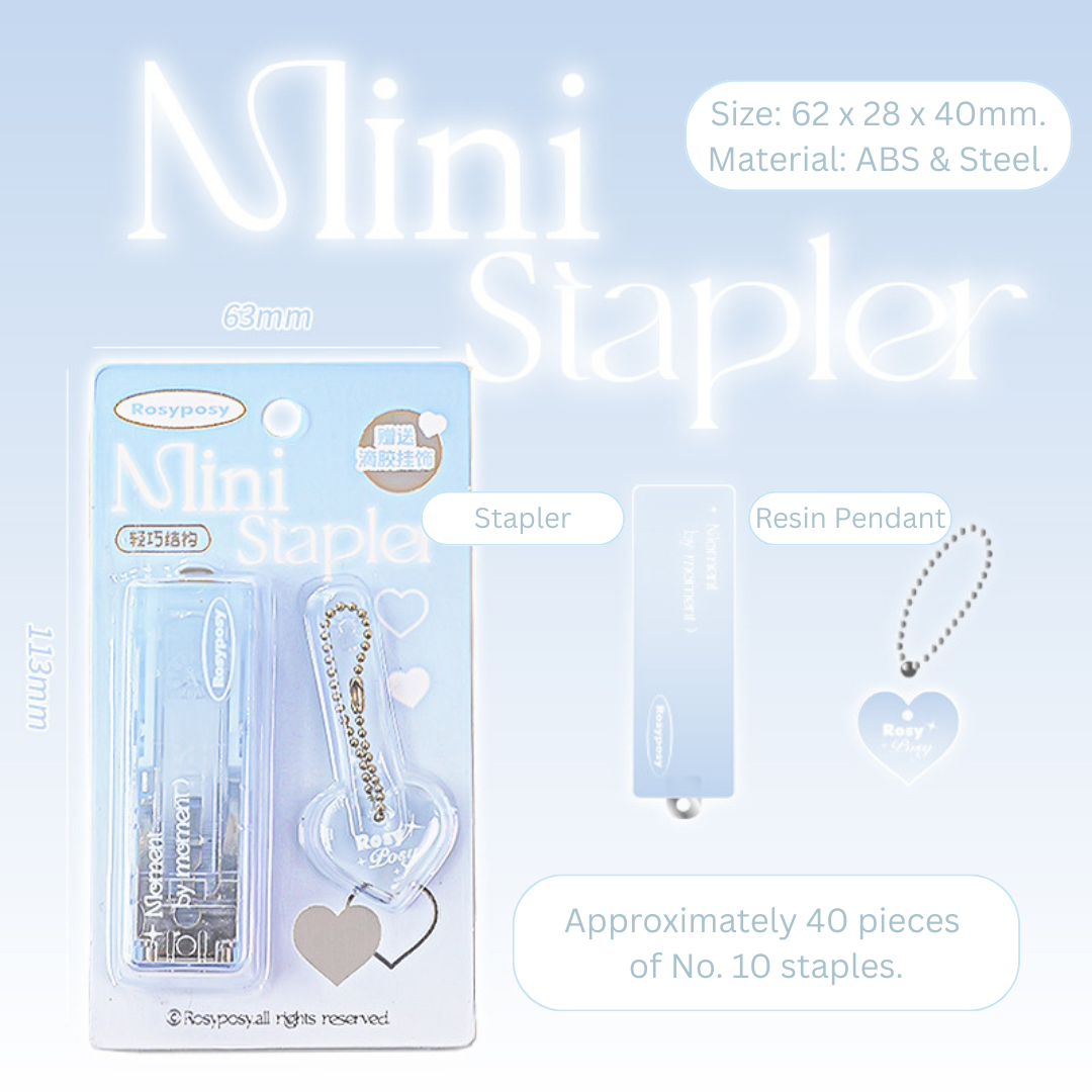 Clear Mini Gradient Portable Stapler