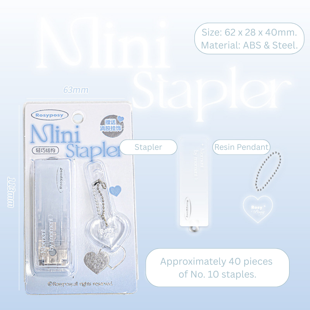 Clear Mini Gradient Portable Stapler