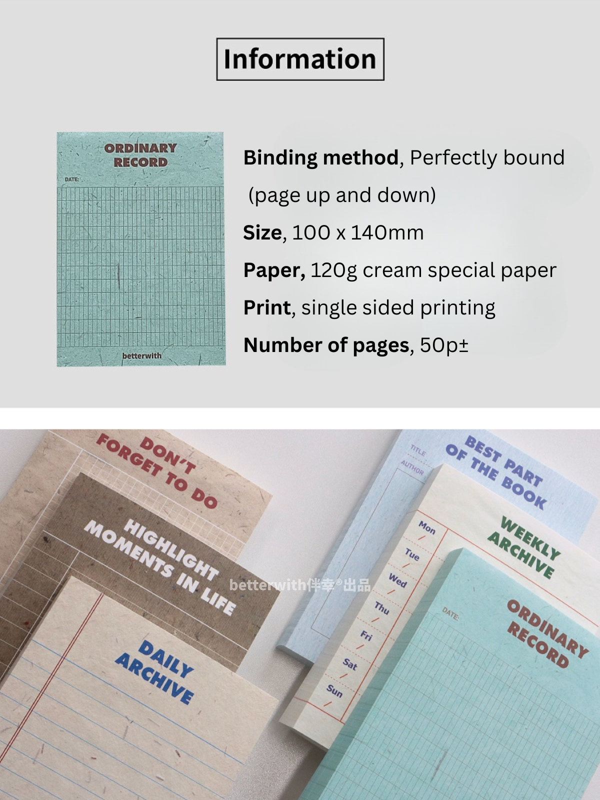 Texture Series - Retro Style Functional Planner Pads