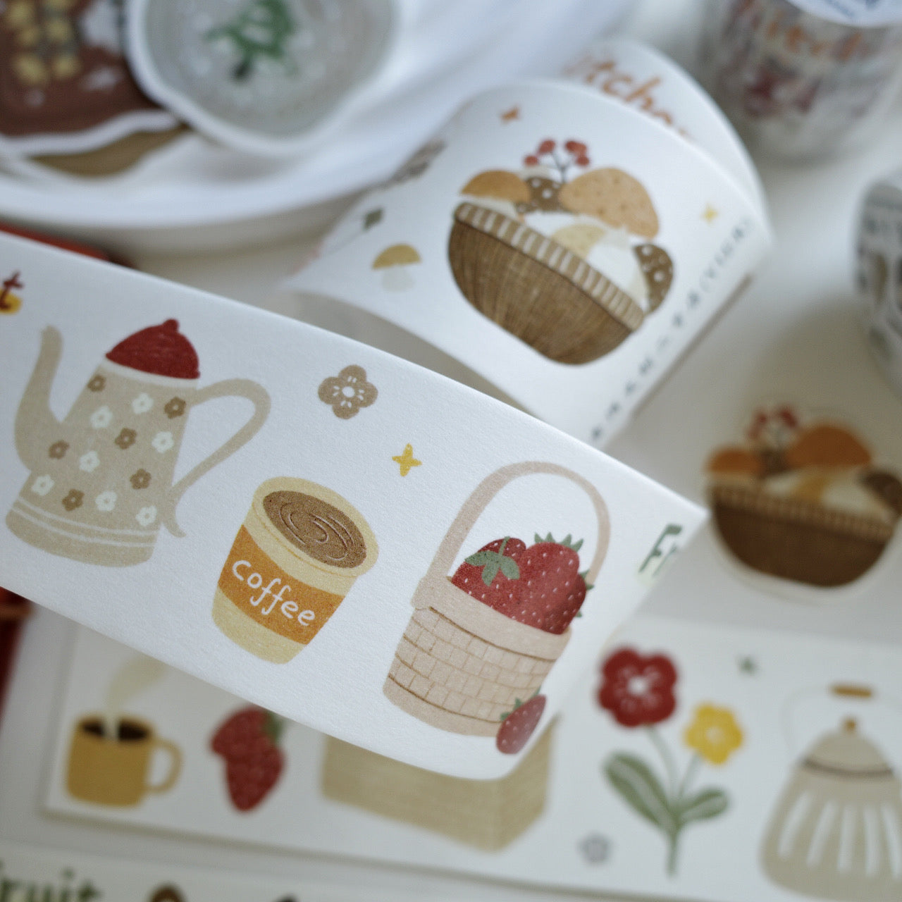 Kitchen Accessories – Light Retro Washi & PET Tape