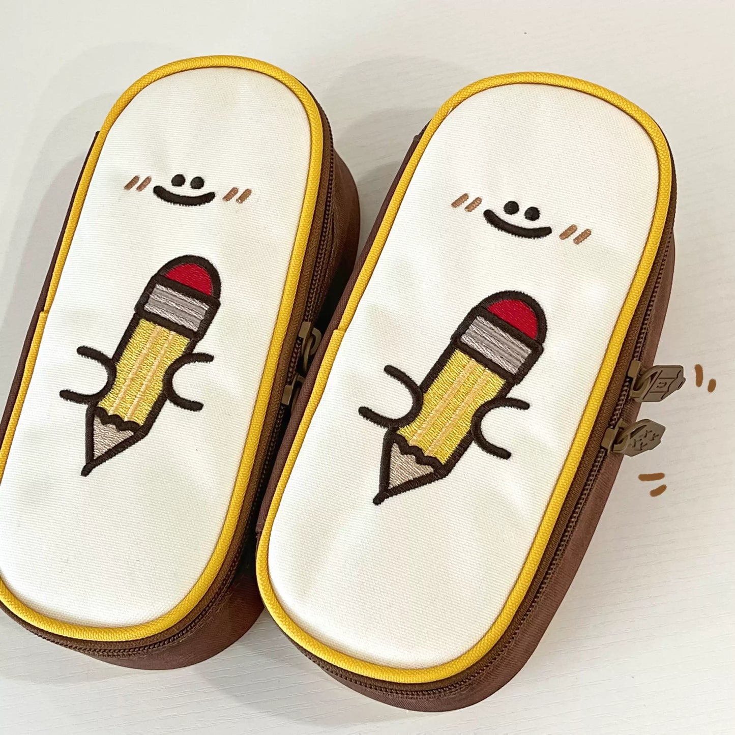Original Pencil Head Cartoon Pencil Pouch