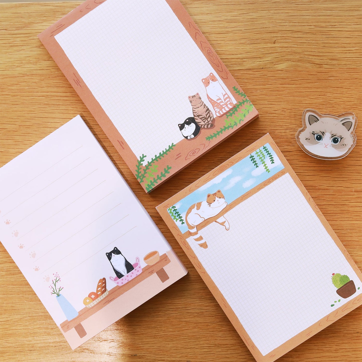 Pastoral Cats A6 Notepad, 100p