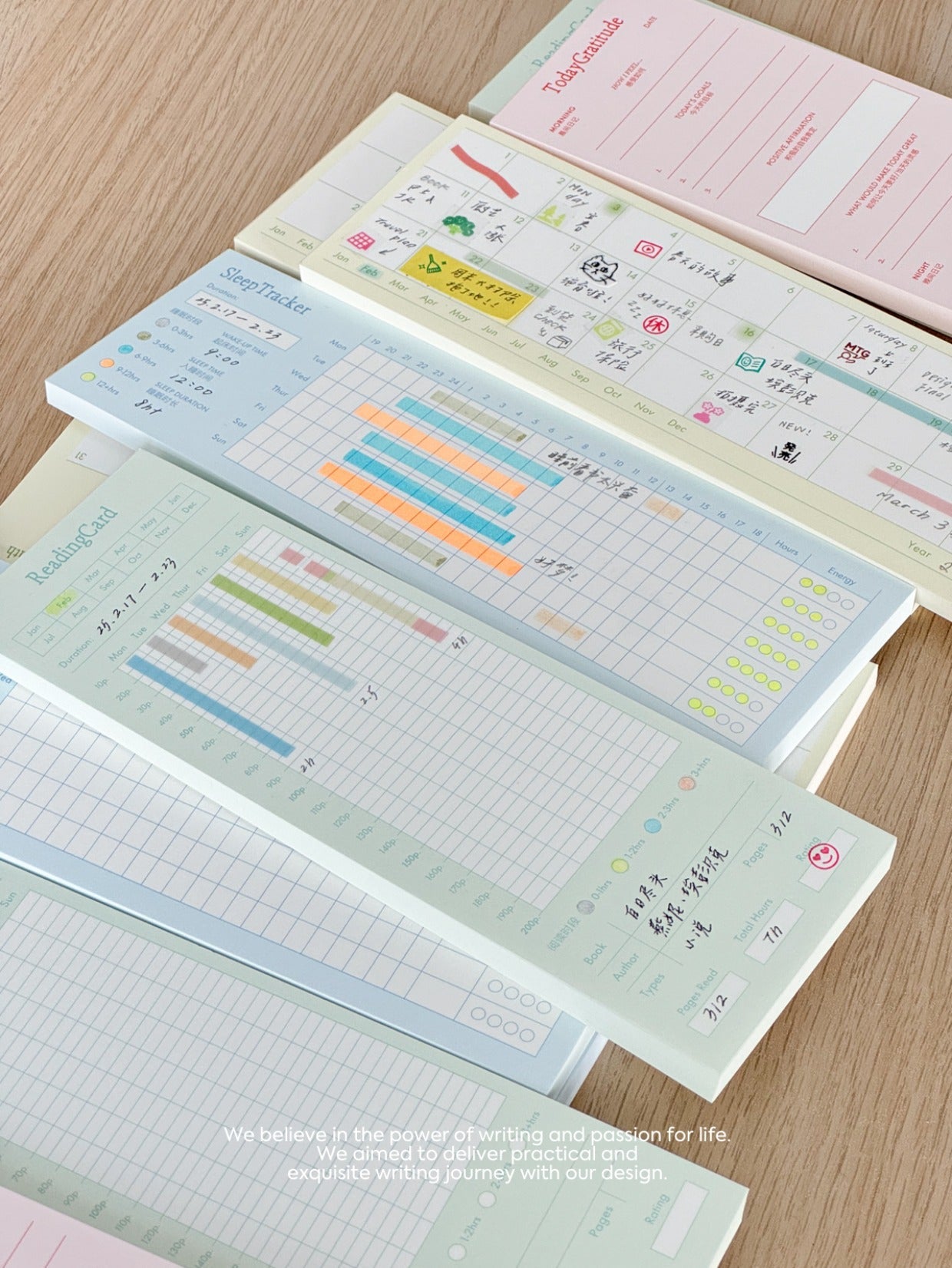 Gratitude Diary Sleep Tracking Reading Record Monthly Planner Notepads