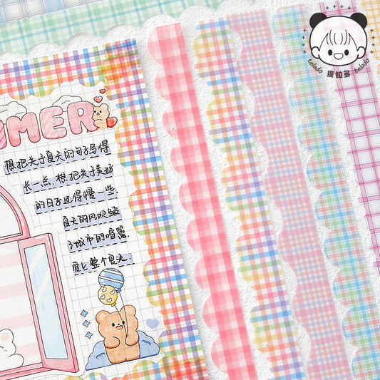 Gingham Edge Sticker Set