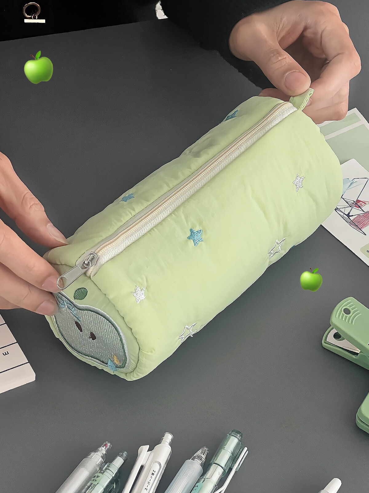 Original Design Green Apple Pencil Pouch