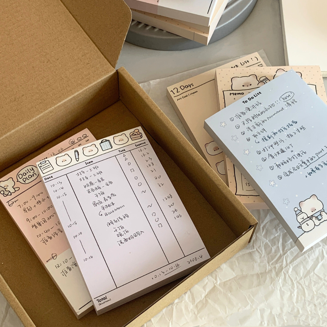 PUPU Functional Notepad Work Study Record, Plan List