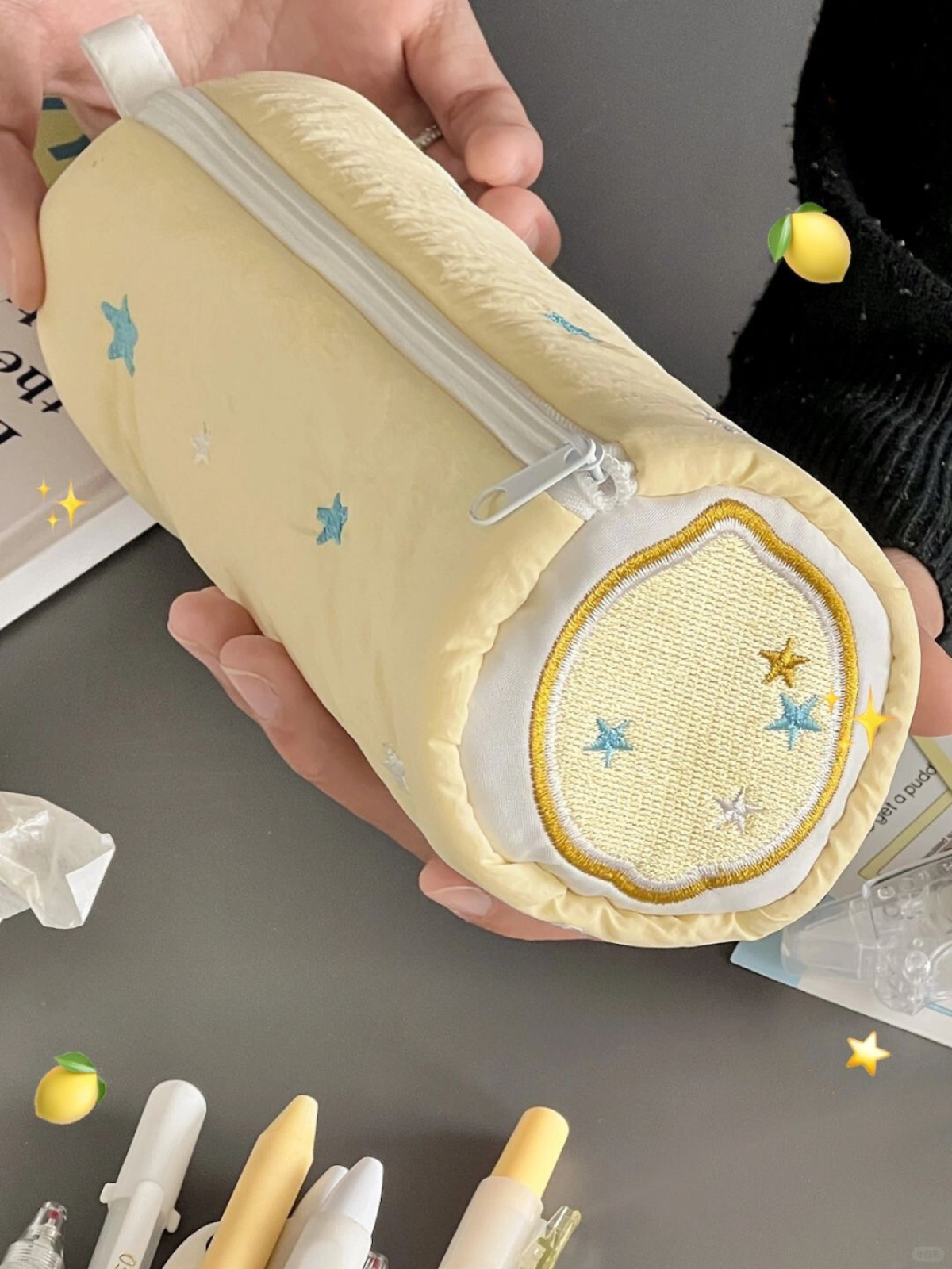 Original Design Lemon Cake Pencil Pouch