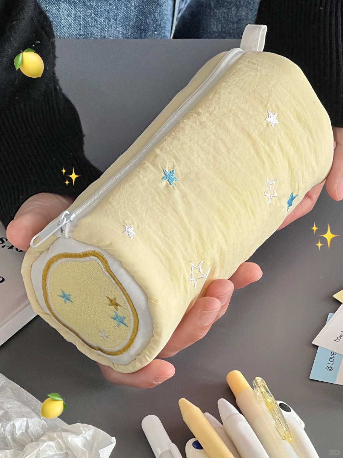 Original Design Lemon Cake Pencil Pouch