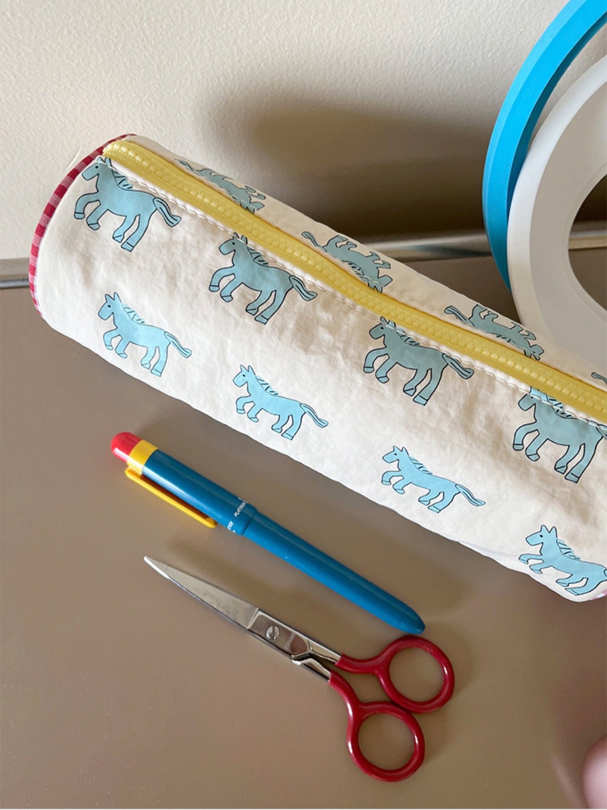 Original Design Animal Print Cylindrical Pencil Case