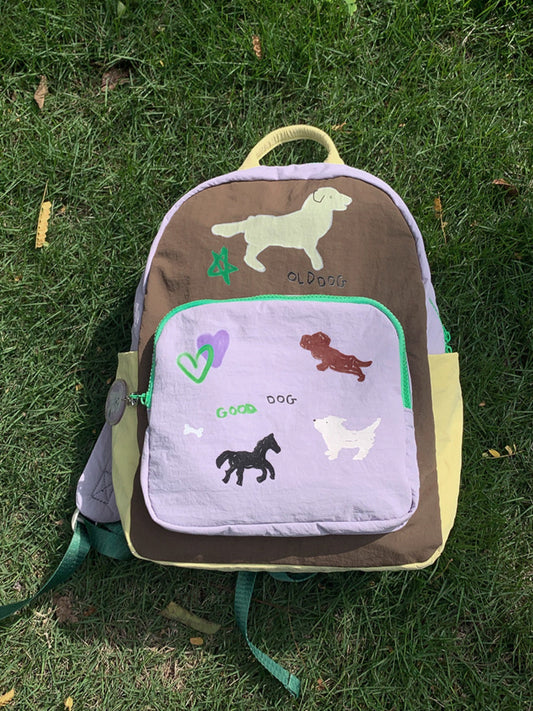 Colorful Cartoon Animal Computer Travel Backpack