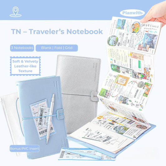 Soft Leather Travel Journal – Daily & Trip Planner Notebook