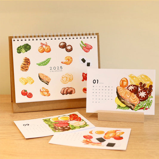 Original 2025 Gourmet lunch box Illustration Calendar