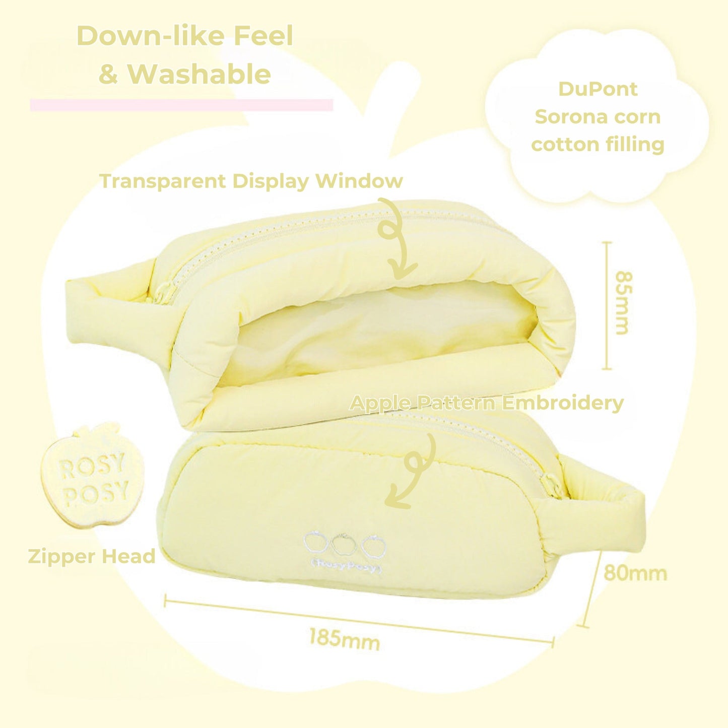 Marshmallow DuPont Cotton Large-Capacity Pencil Bag