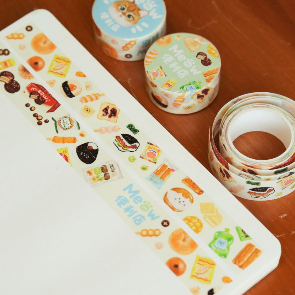 Meow Convenience Store Original Illustration Washi Tape