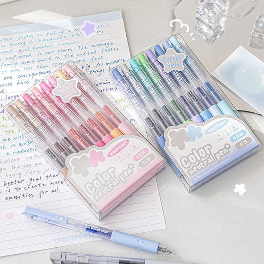 Season Color Press Gel Pen Set – 8 Vibrant Colors