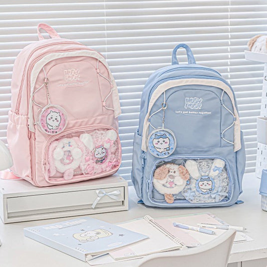 Transparent Window Large Capacity 2 Bags In 1 Detachable Backpack