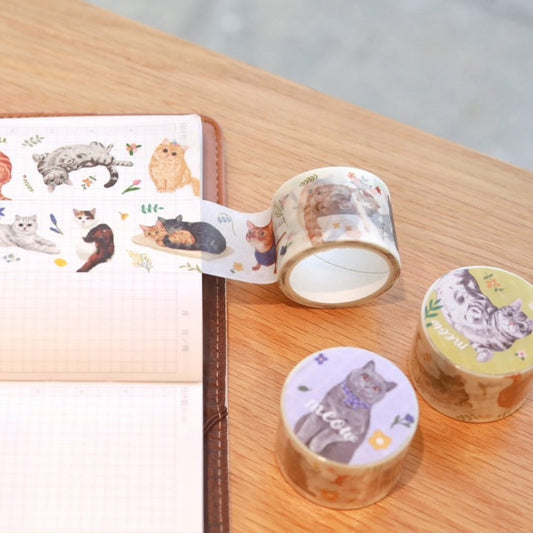 Cute Cats Original Illustration Washi Tape