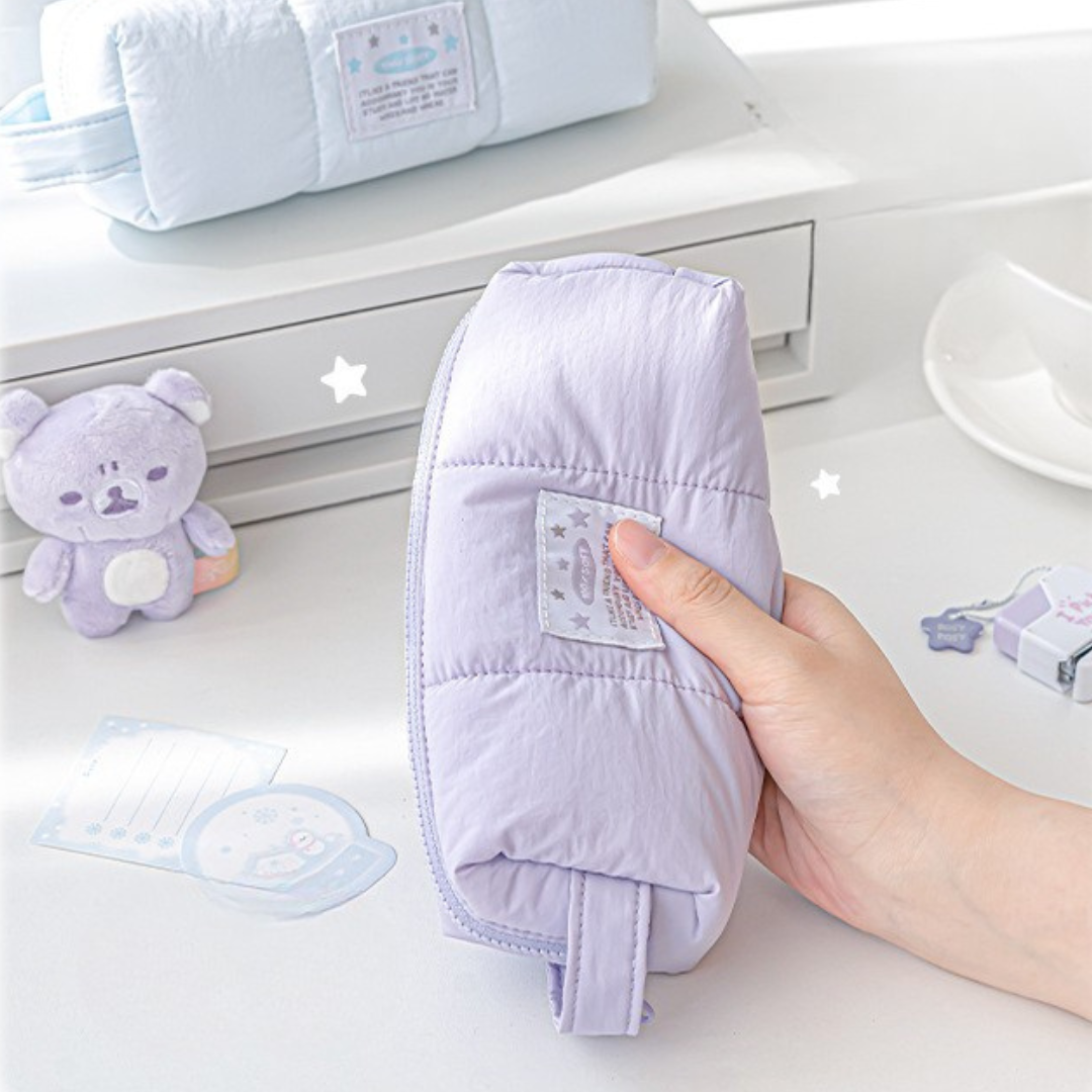 Soft Fabric Pencil Case with Hand Strap