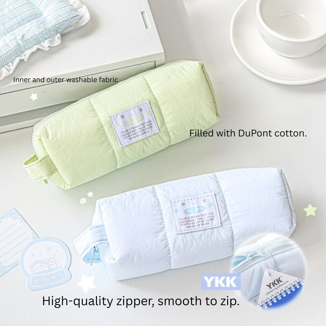 Soft Fabric Pencil Case with Hand Strap