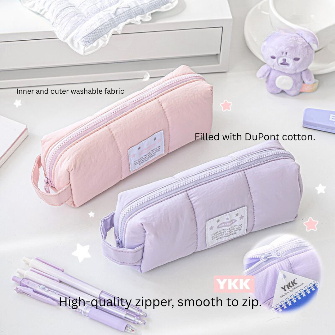 Soft Fabric Pencil Case with Hand Strap