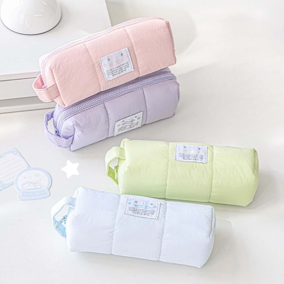 Soft Fabric Pencil Case with Hand Strap