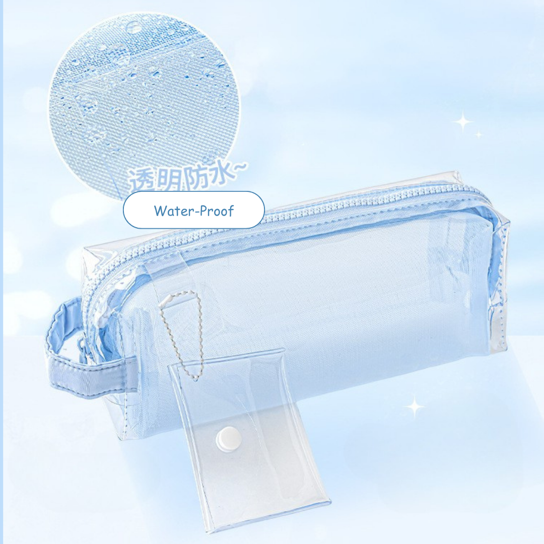 Gradient Dual-Compartment Pencil Case