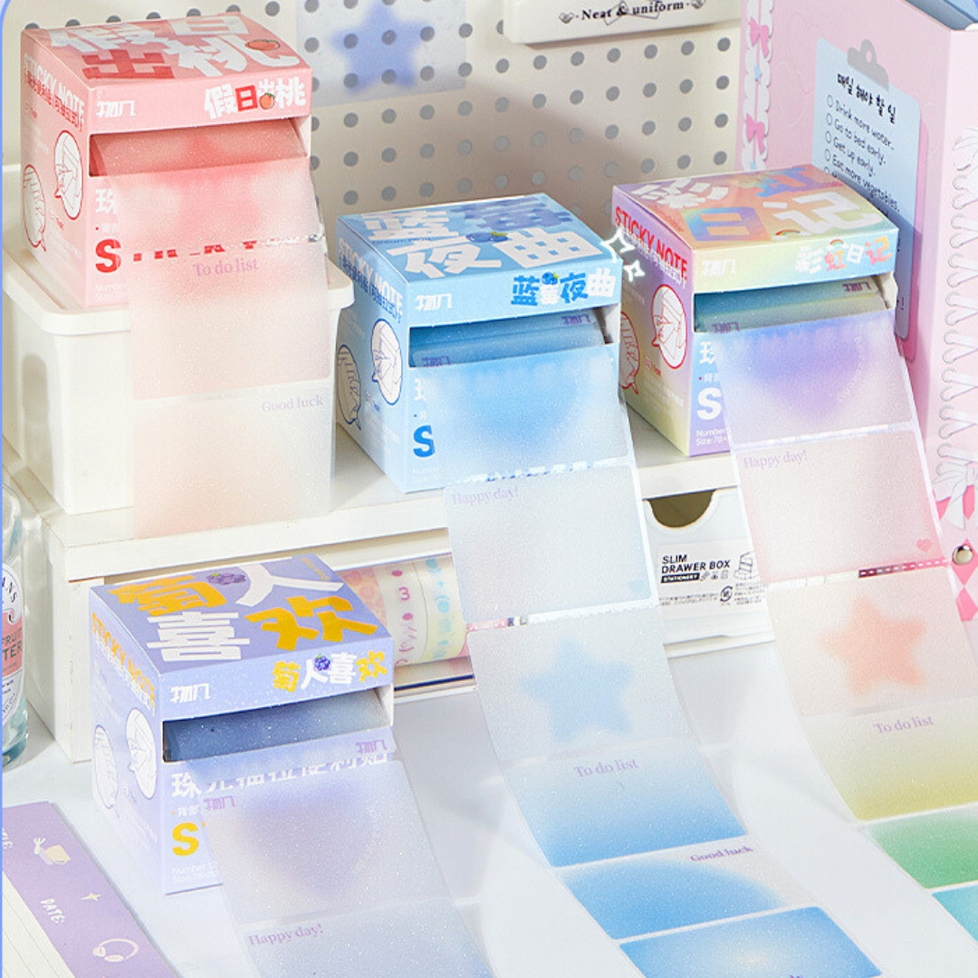 Gradient Pearl Blush Transparent Sticky Notes - SOLD OUT