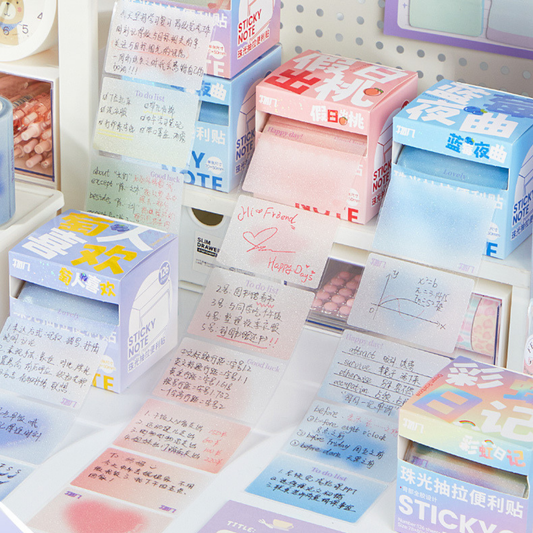 Gradient Pearl Blush Transparent Sticky Notes - SOLD OUT