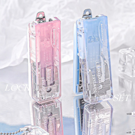 Clear Mini Gradient Portable Stapler