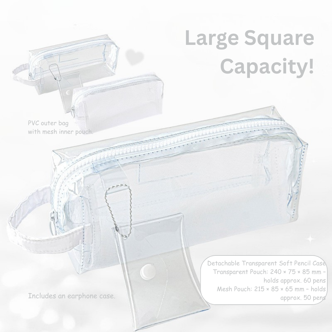 Gradient Dual-Compartment Pencil Case