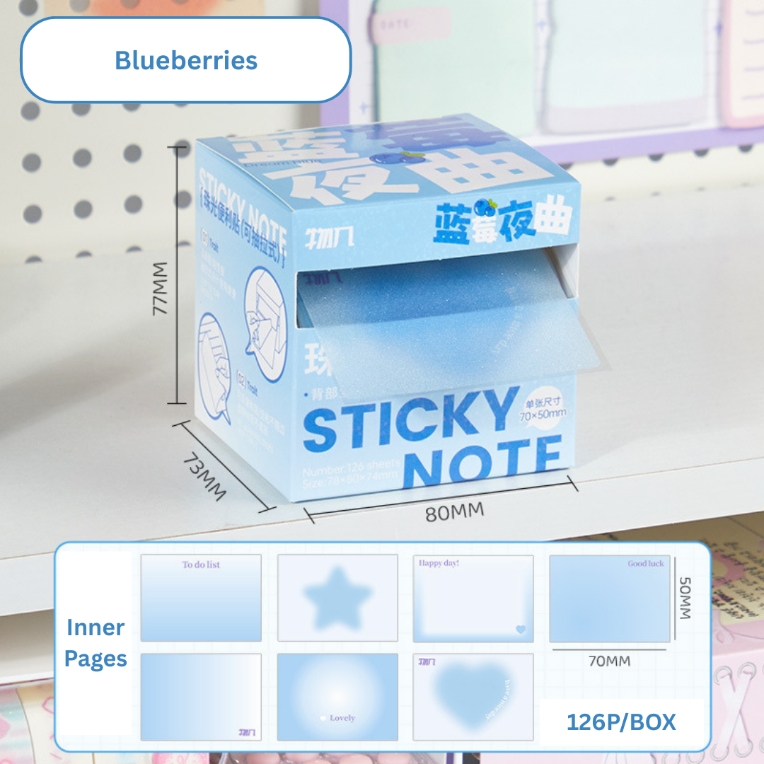 Gradient Pearl Blush Transparent Sticky Notes - SOLD OUT