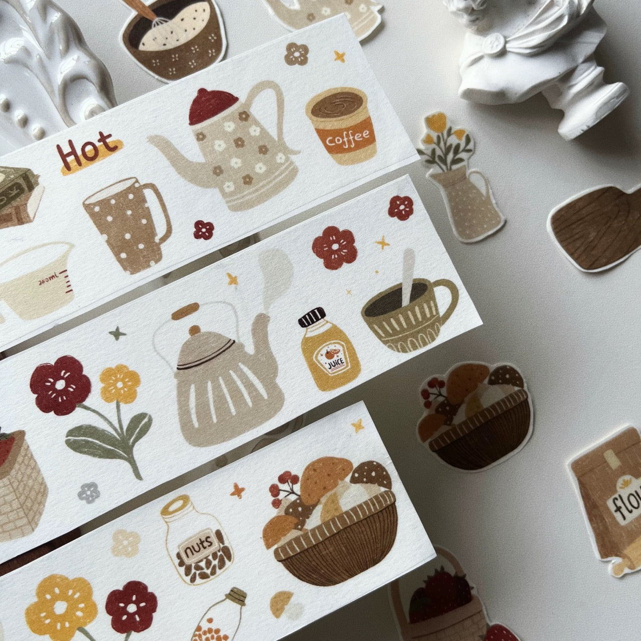 Kitchen Accessories – Light Retro Washi & PET Tape