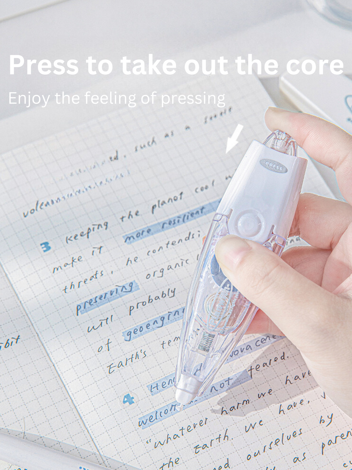 Mark Push-to-Release Light-Colored Marking Tape
