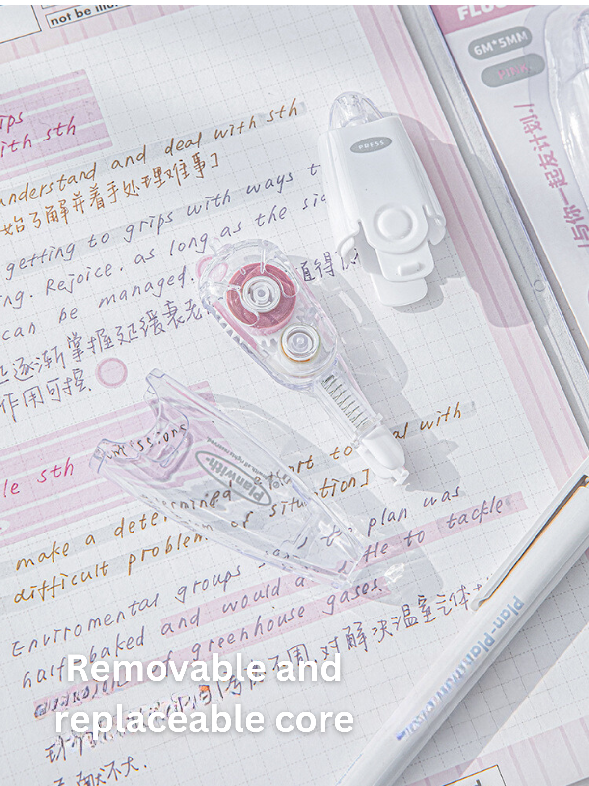 Mark Push-to-Release Light-Colored Marking Tape