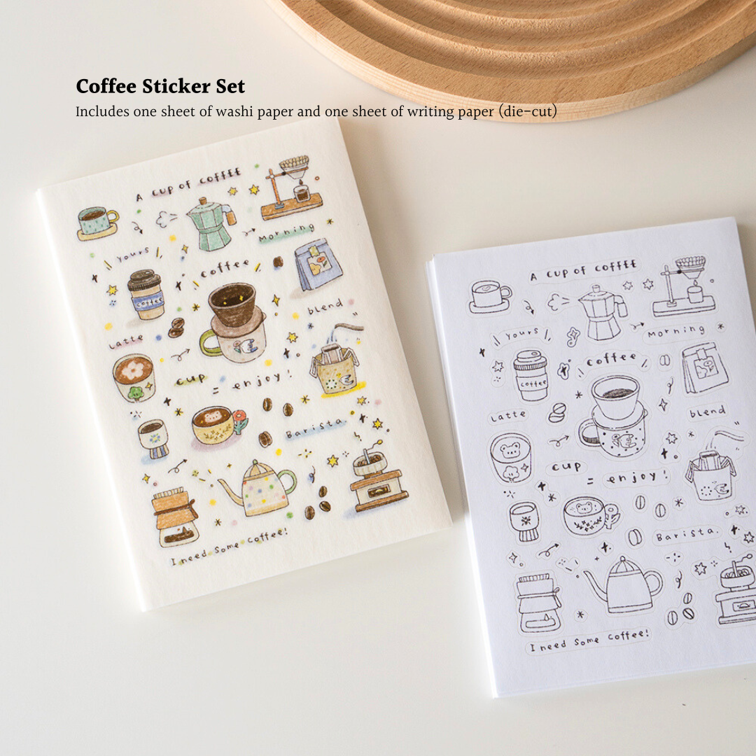 Original Coffee Bird Home Dual Material Die-cut Stickers
