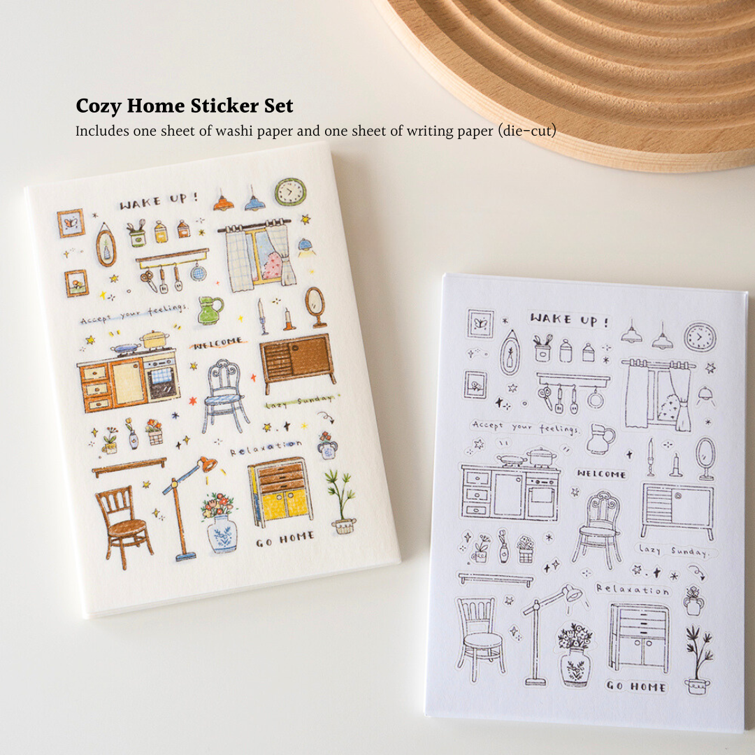 Original Coffee Bird Home Dual Material Die-cut Stickers