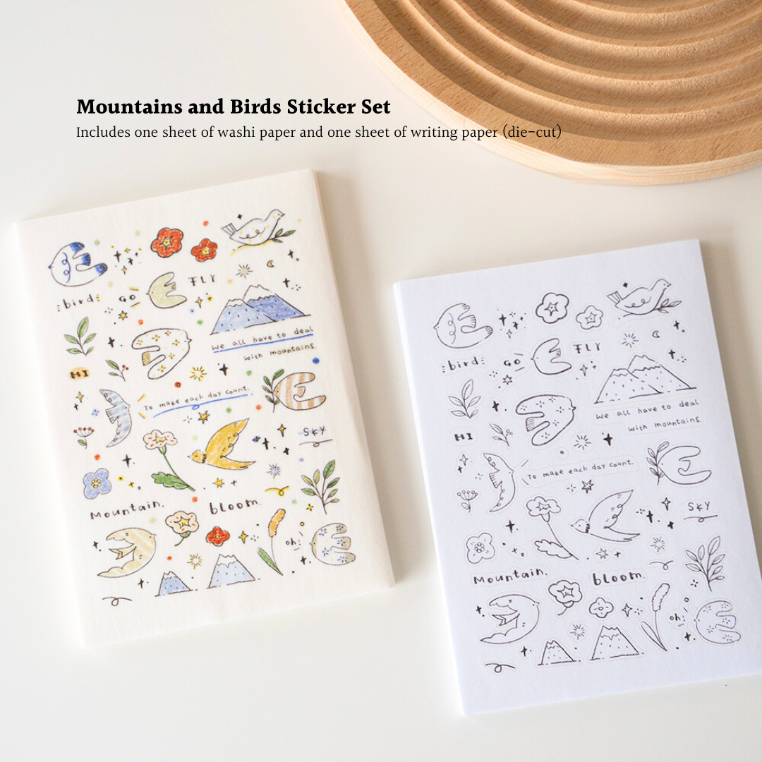 Original Coffee Bird Home Dual Material Die-cut Stickers