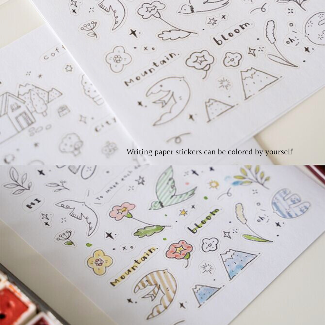 Original Coffee Bird Home Dual Material Die-cut Stickers