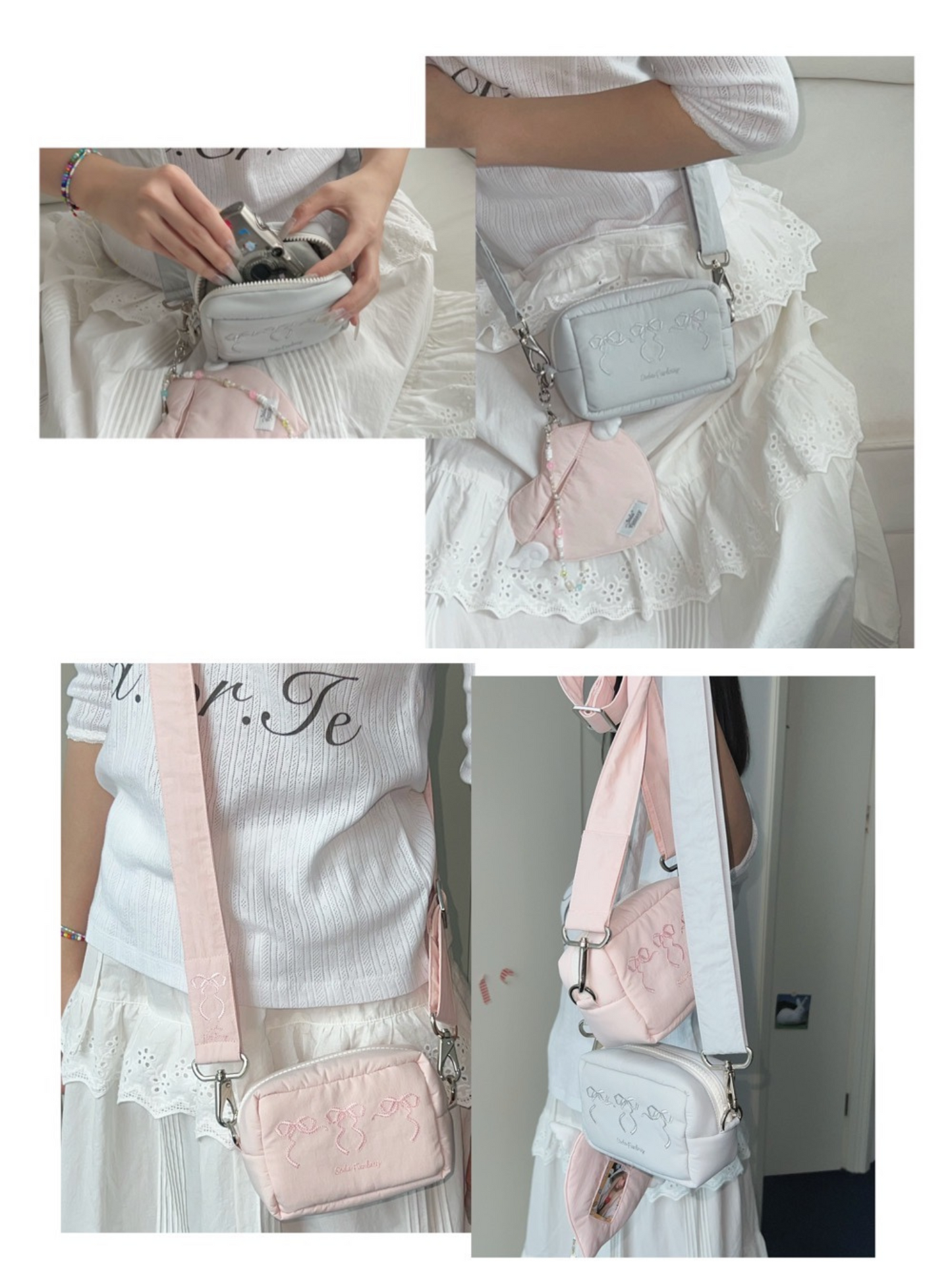 Original Dancing Bow Embroidered Camera Bag
