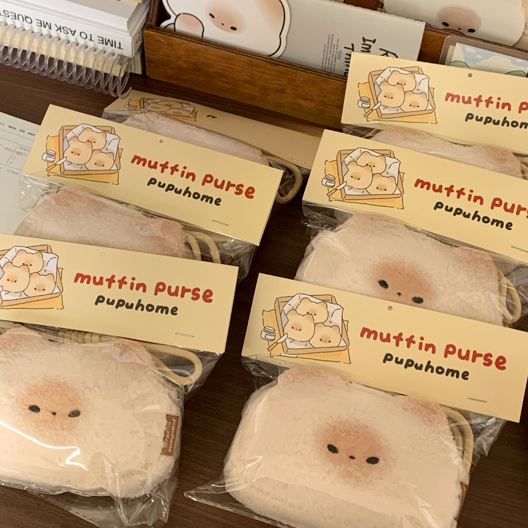 Original Pupu Muffin Cat Plush Coin Purse