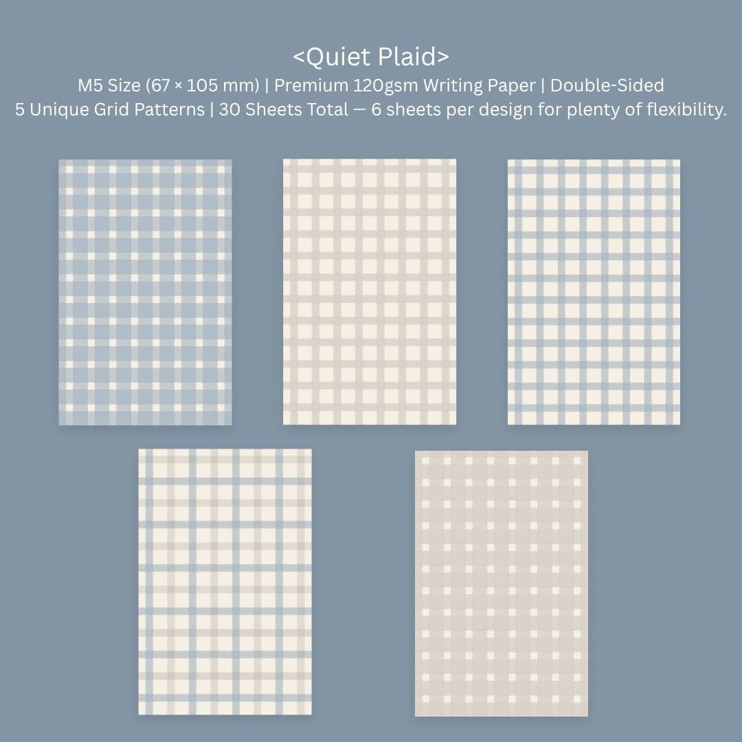Quiet Plaid Double-Sided Memo Notepads
