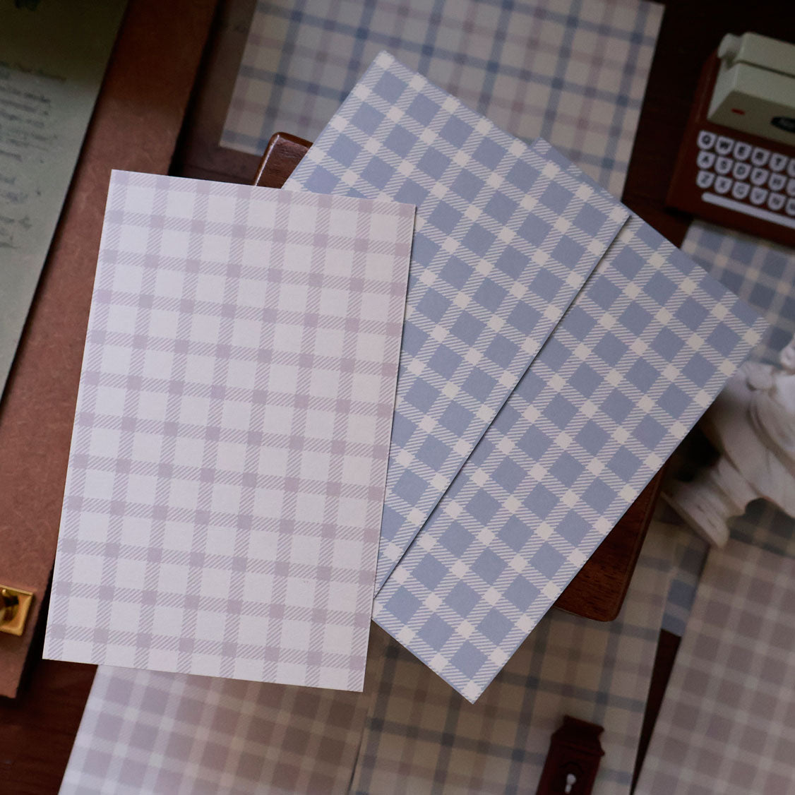 Quiet Plaid Double-Sided Memo Notepads