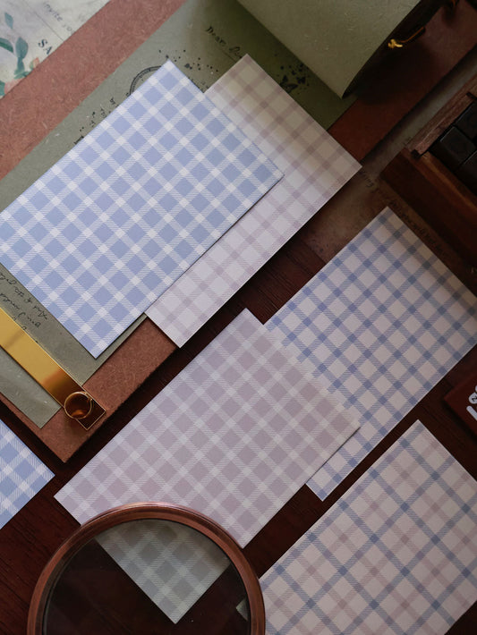 Quiet Plaid Double-Sided Memo Notepads