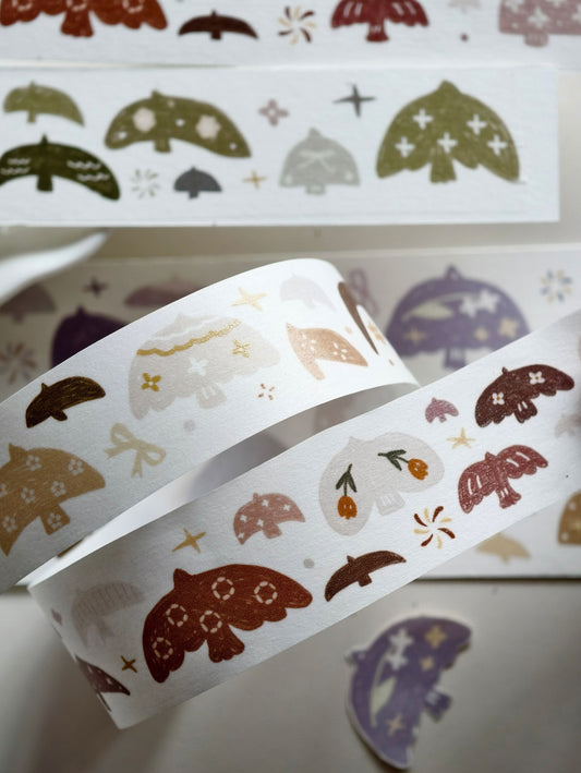 Rainbow Birds – Light Retro Washi & Matte PET Tape