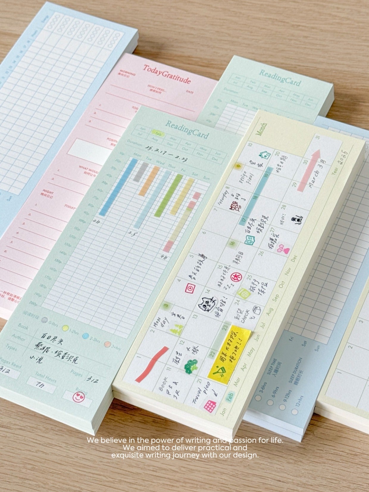 Gratitude Diary Sleep Tracking Reading Record Monthly Planner Notepads