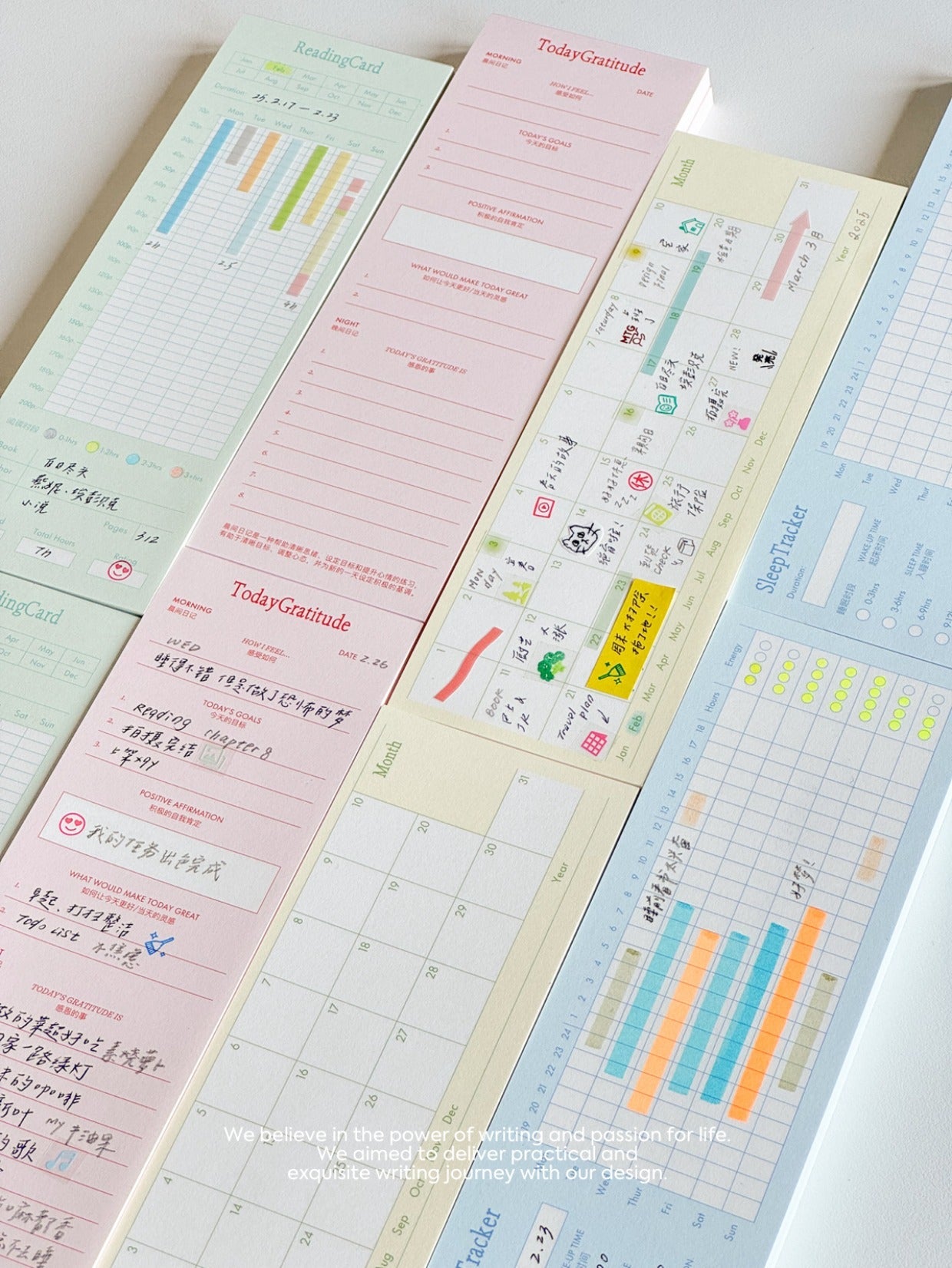 Gratitude Diary Sleep Tracking Reading Record Monthly Planner Notepads