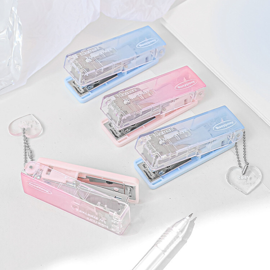 Clear Mini Gradient Portable Stapler
