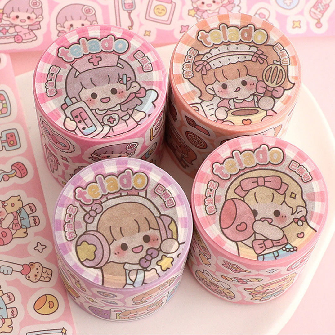 TiraDuo Soft Momo Washi Tape – Die-Cut Edition